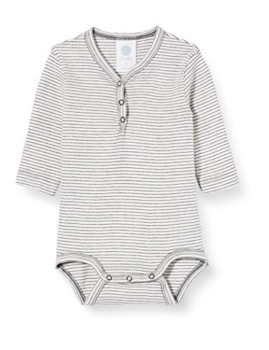 Sanetta Baby-Jungen Langarmbody Schiefer Kleinkind Unterwäsche-Satz, grau, 068