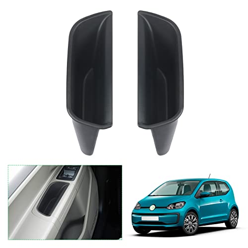 GAFAT V W UP GTI/Seat MII/Skodα Citigo 2013-2023 Mittelkonsole Aufbewahrungsbox, V W UP e-UP UP GTI Armlehne Ablagen Organizer Tray, Kompatibel mit VW UP Zubehör [Haustür 2 Stücke]