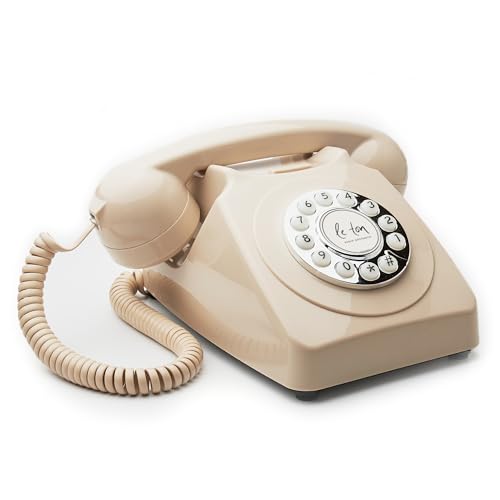 Le Ton Audio Gästebuch Telefon Hochzeit für Hochzeiten und Events, Gästetelefon, Hochzeitstelefon, Beige