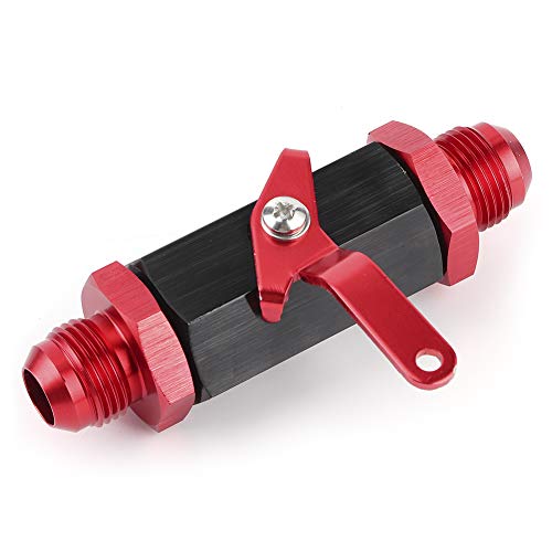 An10 Kraftstoffausschalten des Schecks Ventil CNC Bearbeitete Aluminiumlegierung Hochströmungskugelventil für das Auto -Renovierung von Schwarzrot (Rot)