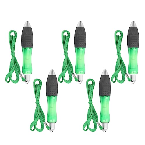 Verdant Touch Breiter gewichteter Stift, groß, gewichtet, breiter Griff, geringe Griffstärke, einziehbar, für Arthritis Parkinson, Grün, 5 Stück