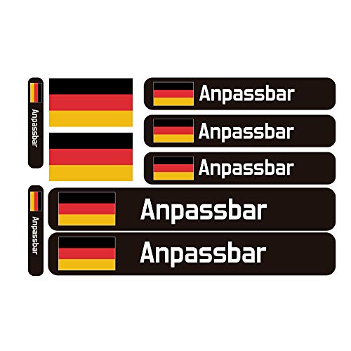 Flaggenaufkleber mit personalisiertem Namen für Fahrräder, Motorräder, Autos und Elektroroller. Wasserdichtes selbstklebendes Vinyl für Fahrzeuge (Color1, Small)