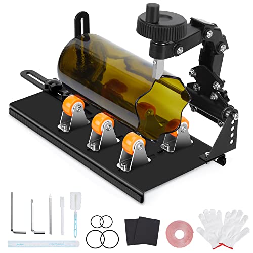 Glasflaschenschneider-Set, FIXM DIY Glasschneider für Flaschen mit verstellbarer Breite, DIY jegliche Kunstwerke mit einem kompletten Zubehör-Set