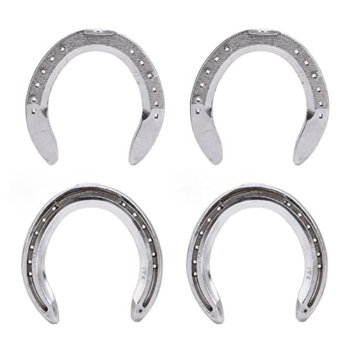 Hufeisen-Set aus Aluminiumlegierung, leicht und stark, 4-teiliges Hufeisen-Set zum Reiten und Rennen, mit einfacher Installation und Ersatz, geeignet für häufigen Gebrauch (Tipo 5 (21,1 x 21,1 x 8,9