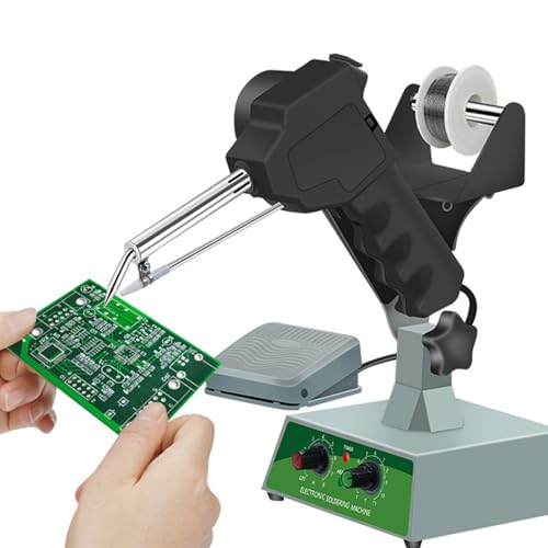 JMbpkduHs Lötkolbenpistole,Automation Fußbetätigte Lötpistole,Einstellbare Temperatur,Automatische Sendezinnpistole,Reparatur DIY Werkzeug,80w
