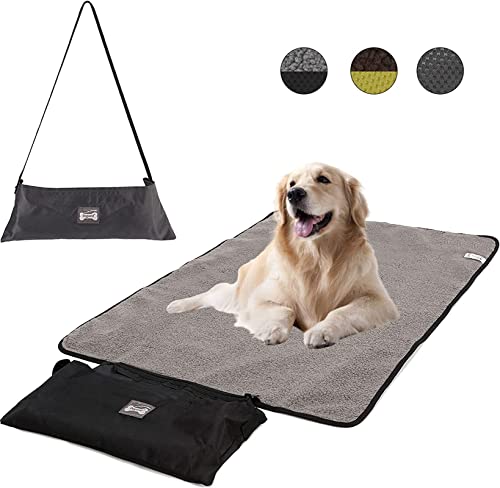 Bibykivn Hundedecke,Faltbare Haustierdecke,wasserdichte Hundematte für draußen,100 x 70 cm,mit Tragetasche für Hunde,Reisedecke für Hunde Katzen,Haustiere Picknickdecke…