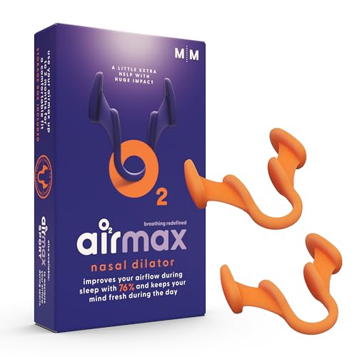 Airmax Nasenspreizer | 76,1% Mehr luft | Besser atmen, Besser schlafen | Schnarchstopper | 2 Stück Größe Mittel (M) Pack für 4 Monate | Nasendilatator für eine Freie Atmung durch die Nase
