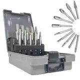 Dauchlime Hartmetall-Rotationsfräser-Set mit 1/4-Zoll-Schaft, 10 Stück, Doppelschnitt, massives Wolframkarbid, Drehfeilen-Bits für die Schleifmaschine, Metall, Holzbearbeitung, Bohren, Gravieren,