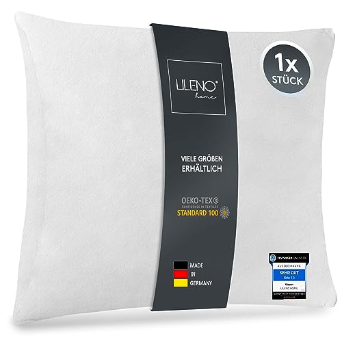 LILENO HOME 1er Set Kissenfüllung 45x45 cm - 40°C waschbares Innenkissen geeignet für Allergiker - Polyester Kisseninlet als Couchkissen, Sofa Kissen, Cocktailkissen und Kopfkissen