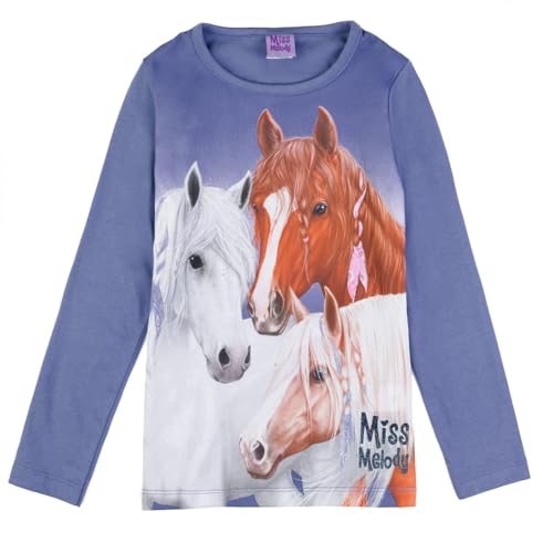 Miss Melody Langarmshirt 76053 blau, Größe 128, 8 Jahre