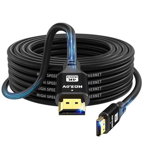charlore HDMI Kabel 15m (HDMI 2.0, 18 Gbit/s) 4K@60Hz Ultra High Speed Anschluss, kompatibel mit Blu-Ray,TV, Playstation, Projektor,PS3, PS5, PC, HDTV,Laptop
