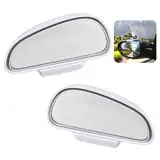 2pcs Auto Toter winkelspiegel, 360 Grad Einstellbarer Außenspiegel, Universal Blindspiegel für PKW, LKW, SUV - Sicherheitszubehör für bessere Sicht, Weiß