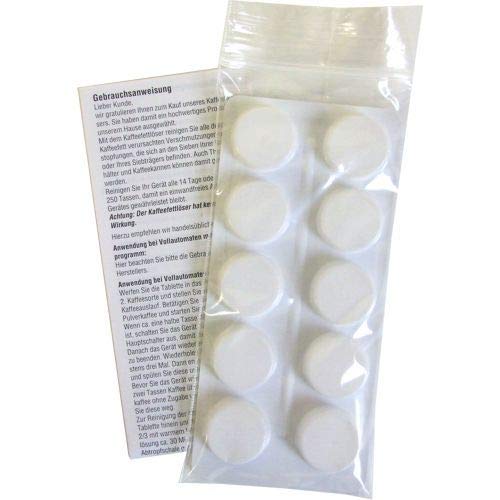 daniplus Reinigungstablette für Kaffevollautomaten, Kaffeemaschinen 10x1,6g für alle Hersteller