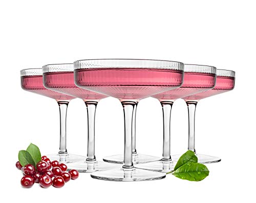 Sendez 6 Margarita Gläser Marguerita Margarita Bargläser Cocktailgläser Margaritagläser Relief
