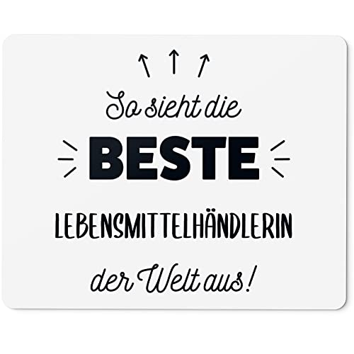 JUNIWORDS Mauspad Mousepad, So Sieht die Beste Lebensmittelhändlerin der Welt aus! (5861650)