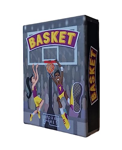 Dadral Games - Basketball-Kartenspiel | Spiel Basket | Basketball Geschenke | Basketball Brettspiel | ab 6 Jahren | Geschenk für Jungen/Mädchen | Mehrsprachig