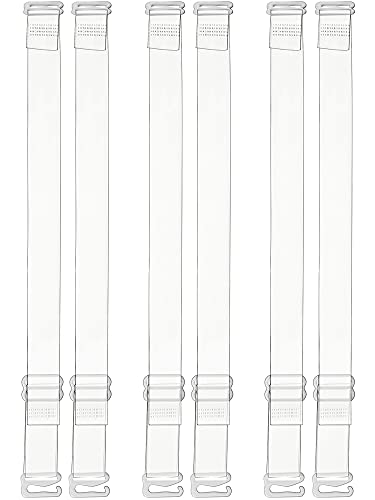 Unsichtbare Klare BH Träger Weiche Transparente Ersatz BH Schultergurte Rutschfeste Verstellbare BH Träger für Frauen Trägerlose BHs (3, 12 mm)