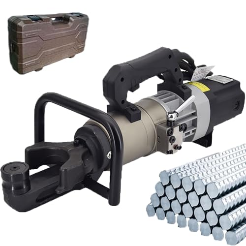 Dfdieratve Elektrischer Bewehrungsstahlbieger 1200 W, Tragbare Hydraulische Bewehrungsstahlbiegemaschine für bis zu 16–25 mm Bewehrungsstahl, Handgeführte Bewehrungsstahlbiegemaschine