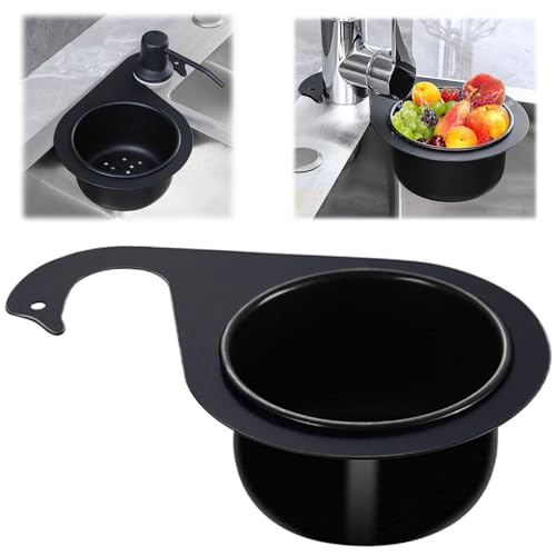 YCHYAN Siebkorb Spüle Edelstahl, Multifunctional Sieb für Spülbecken, Abflusssieb Küchenspüle, Siebkorb Aus Edelstahl in Schwanenform für die Spüle, Zum Filtern von Rückständen und zur Lagerung