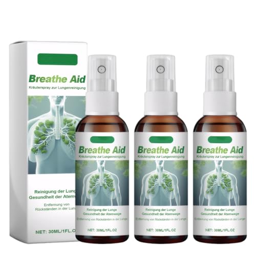 3 Pcs Lungenspray Asthmaspray Rezeptfrei Lungenreinigung Lungenreinigungsspray Lung Cleansing Spray Lungenreinigung Herbal Lung Cleansing Spray LungenunterstüTzung Reinigung Lungenspray