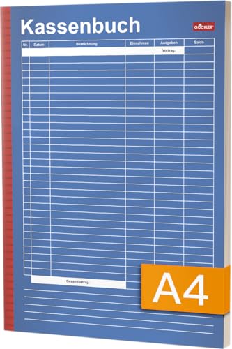 Gockler® KASSENBUCH A4: Für Selbstständige, Haushalt & Gastronomie | Einnahmen-Ausgaben-Buch, 100+ Seiten, steuerkonform & ohne MwSt, blau