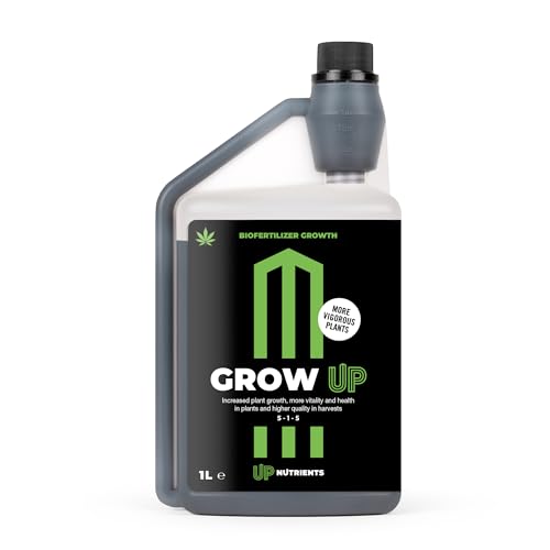 UP NUTRIENTS Bio-Dünger GROW UP Pflanz- und Kultivierungswachstum 1 L – 100% Organischer Wachstumsförderer – Mehr Vitalität und Gesundheit in Kulturen – Höhere Erntequalität – Kräftigere Pflanzen