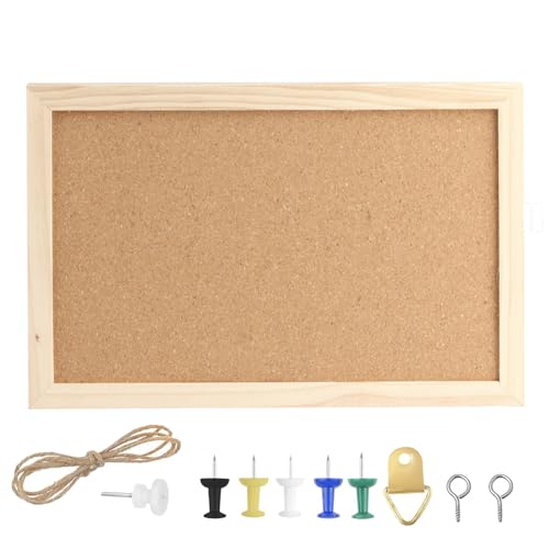 Pinnwand Korkwand Pinnwand, 30x20 cm Pinwand Korktafel, Kleine Korkplatte Pinwand Korktafel Pinwand mit Holzrahmen, Cork Boards für Küche, Büro, Schule (30 * 20cm)