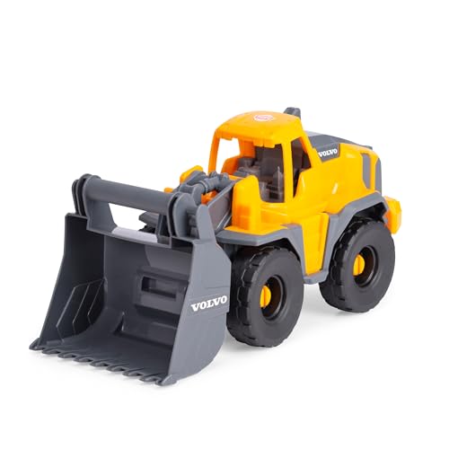 Dickie Toys - Volvo Radlader Tough Loader (26 cm) - Spielzeug-Bagger für Kinder ab 3 Jahre mit Freilauf und beweglicher Schaufel, als Sandspielzeug geeignet