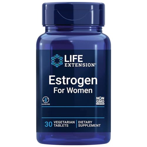 Life Extension Estrogen for Women – Östrogen für Frauen - Pflanzliche Formel, 30 vegane Tabletten - Mit Mönchspfeffer & Brokkoli-Extrakt, Monatspack