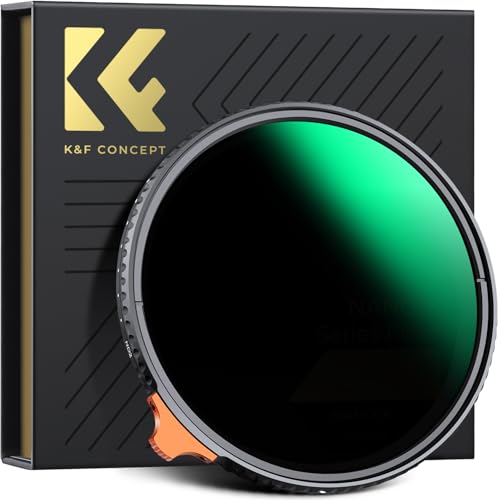 K&F Concept Nano-X 82mm ND Filter Variabler Graufilter ND2-400 (1-9 Stop) Vario ND Filter mit Filtertasche