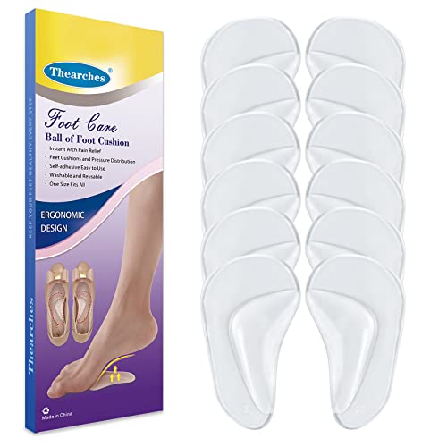 6 Paar Fußgewölbe Pads Gel Arch Support Einlegesohlen für Plattfuß, Plantarfasziitis, Hohes Fußgewölbe Orthopädische Einlagen, Bogenkissen Einlegesohlen für Fußdruck und Fußschmerzlinderung, Unisex