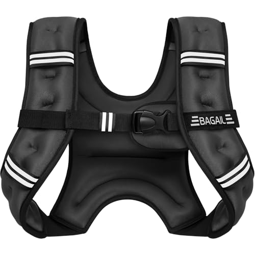 BAGAIL Gewichtsweste für Krafttraining, Brustumfang einstellbar, praktische Tasche, Gewichtswesten aus Eisensand, ideal für Fitnessstudio-Workouts, Yoga-Training und Aerobic-Übungen