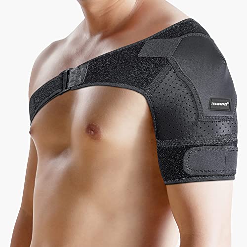 Thx4COPPER Schulterbandage Einstellbare Kompresse Schulter Orthesen für Schultern Unterstützung Schulterschmerzen lindern, Passt für Links/Rechts Schulter (Unisex,1er Pack)-L/XL