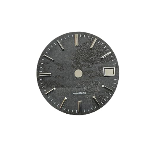 PSDFJAD ZHGUIMING 28,5 mm Zifferblatt for NH35-Uhrwerk, mechanisches Zifferblatt, 3D-gedrucktes Muster, Wolkenmeer, kein leuchtendes Ziffernblatt, Zubehör(Black)