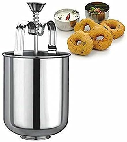 Donut-Maker aus südindischem Edelstahl, Mendu Vada Maker/Medu Vada Donut-Maker, Edelstahl-Werkzeug, Küche, Gebäck, Backwaren, südindische knusprige Medu Vada-Maschine (1 Stück)