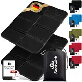 2er Set Sitzmatte/Faltbares Iso-Thermo-Sitzkissen mit Tragetasche und Karabinerhacken für ideale Befestigung am Rucksack maximaler Schutz vor Kälte Nässe & Schmutz + Outdoor E-Book