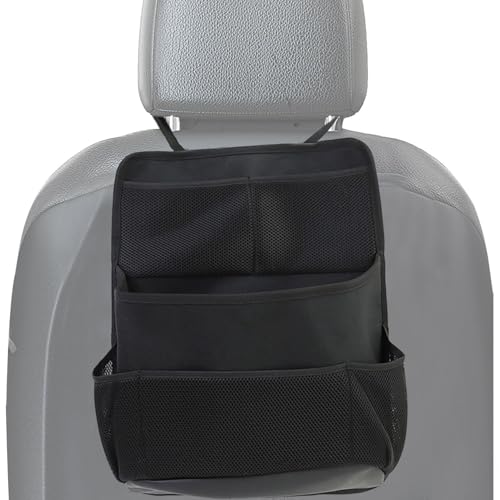manhegari Autositz zurück -Aufbewahrung, Auto Rücksitztasche | Hinter Sitzwagen Organizer -Anhang Tissue Box | Waschbar Auto Travel Tidy Beuteltasche für Telefone, Tabletten