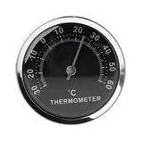 Starkes und haltbares Mini-Auto-Thermometer, 58 mm, mechanisches analoges Temperaturmessgerät mit Aufkleber