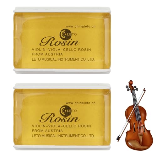 2 Stück Kolophonium Violine,Kolophonium Geige,Kolophonium Cello,Rosin,Kolophonium Bogenharz Geige Bratsche Cello,Naturharz,Staubarm,Ideal für Violine Cello-Hell Gefärbt