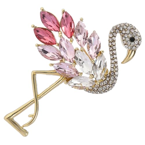 OATIPHO Funkelnde Flamingo-brosche Kristall-tier-clip Für Hochzeit Bankett Party Geschäft Mode-accessoire