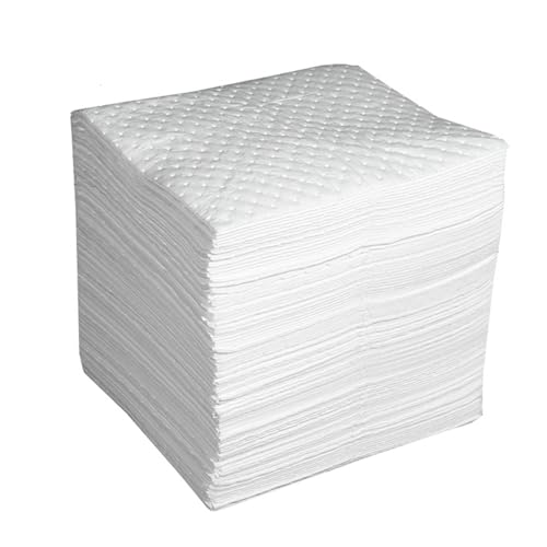 Verschüttungsabsorbierende Pads – öl-absorbierende Pads – Schwere ölabsorbierende Matte – Kann Jede Art Von öl Absorbieren, Nimmt Jedoch Kein Wasser Auf(Size:19.6in×15.7in（50cm×40cm）,Color:50Pcs 2mm)