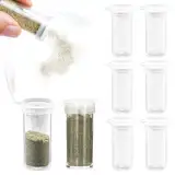 Calkrer Mini Salzstreuer, 8 Stück Salz und Pfefferstreuer Klein, Reise Gewürzstreuer Camping Gewürze Set. Ministreuer Gewürzspender mit Deckel. Extra kleine.