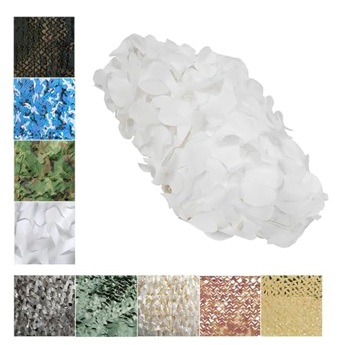 PQPQLI Multifunktionales Tarnnetz 150d Größen, Transparent, Leicht Schattiernetz, Sichtschutzwände Für Den Garten, Ideale Verdeckungs- Und Sonnenschutzlösung(White,1 * 3.0m)