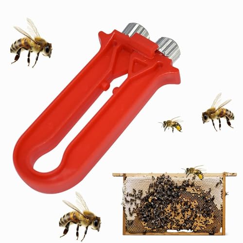 Draht Imkerei Werkzeug,Bienenzucht Drahtspanner,Kabelspanner,Crimper Imkereiausrüstung,Imkereibedarf,Bienenstock Rahmen Draht,für Befestigen Sie Den Eisendraht Oder Edelstahldraht am Nestrahmen,Rot