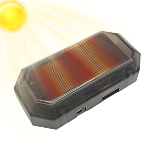 Dgayaeic Gefälschter Autoalarm, Fahrzeugsicherheitswarnalarm, solarbetrieben, kabellos, wasserdicht, tragbar, hohe Sichtbarkeit, Sicherheitslicht für Fahrzeug, Auto, LKW
