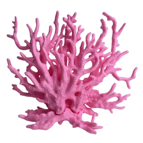 Cadzyre Holz Aquarium Dekoration Gefälschte Koralle, Garnelen Aquarium & Aquarienpflanze Echt, Geeignet für kleine bis mittlere Aquarien (rosa, 12cmX15cm)