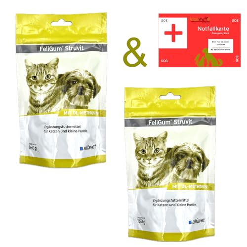 Alfavet FeliGum Struvit 2x160g Hund Katze unterst. Auflösung von Struvitsteinen