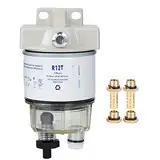 Kraftstofffilter, Boot 30 GPH 10 Mikron R12T Boot Marine Rotation Kunststoff Kraftstofffilter Wasserabscheider Fit für Speedboat Öltanker Marine Rotationswasserabscheider, kompatibel mit Schnellboot