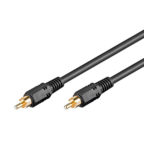 goobay 50337 Digitales Audio-Anschlusskabel, Koaxial, Cinch S/PDIF, doppelt geschirmt, 10 m Kabellänge