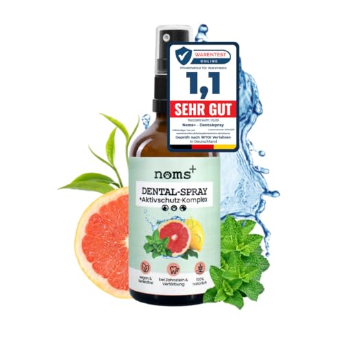 noms+ TESTURTEIL SEHR GUT 01/25 Dental-Spray für Hunde & Katzen Jahresvorrat, Spray entfernt Zahnbelag 100% natürlich, gegen Zahnstein, Mundgeruch, Plaque zur Zahnreinigung & Zahnsteinentfernung